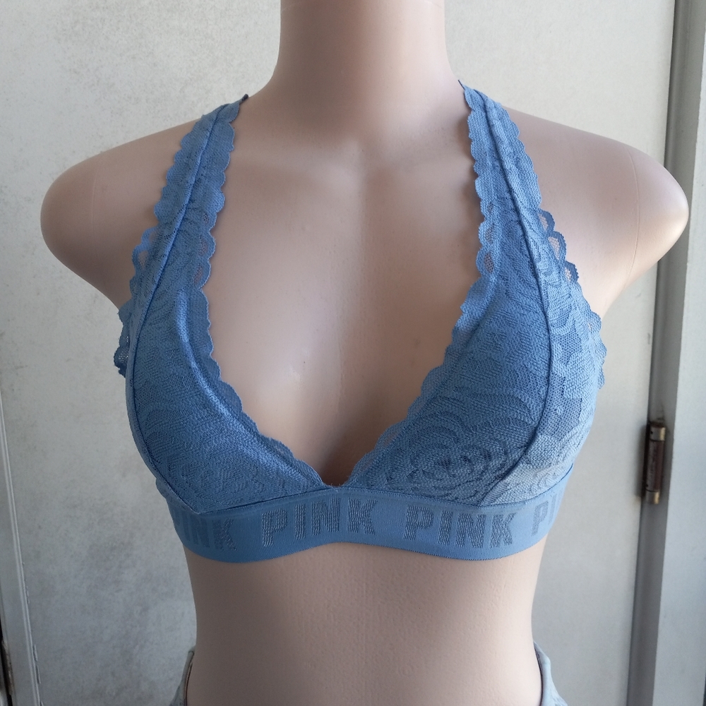 Pink lace bras